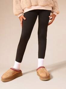 SUMWON sweat-shirt à capuche en sherpa avec poche centrale, pull douillet d'hiver et leggings - Nude - Voir 4