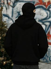 Men's Double-Layer Hooded Sweatshirts For Christmas, Street Style Text Print Double-Layer Hooded Casual Sweatshirts, Simple Warm New Year Holiday Sweatshirts (Suitable For Autumn And Winter), Popular Fashion Jackets, Stylish Cool Sweatshirts, Gifts For Siblings, Gifts For Dad, To Casual Simple And Stylish Tops.