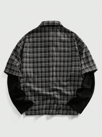 Street Life Chemise à manches longues à simple boutonnage avec fausse veste, automne/hiver