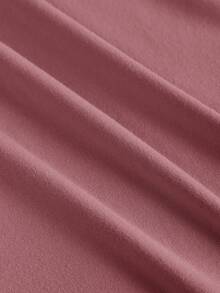 SHEIN MOD Canotta elegante da donna con collo a canottiera, plissettata e aderente, di colore unito - Rosa antico - Visualizzare 9