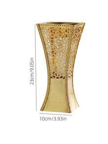 Laser Cut Iron Incense Burner Arabic Style Home Decor Fragrance Diffuser Safety Base Living Room Centerpiece Adult Use Elegant Display Holder Natural Aromatherapy - Gold - View 9