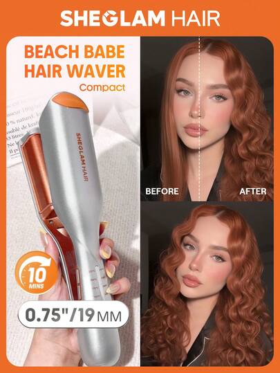 SHEGLAM HAIR Beach Babe Hair Waver, Ionic Hair Waver, Waver Curling Iron, rizador de cabello de 2 barriles con anti-escaldaduras, 50 millones de iones y 10 minutos de onda rápida, temporizador inteligente y temperaturas ajustables, herramienta para el cabello fácil de usar para mujeres - enchufe de EE. UU. Graduación Cumpleaños Día festivo Summer Invierno Otoño Mujer Constituir Fiesta Playa Viajar Cámping Al aire libre Escuela Campus Festivales Decoración Regalo Presente Rosa Chica Mejor Color Encanto Onda rosa Navidad Año Nuevo Día de Acción de Gracias Día de San Valentín