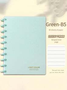 SHEIN 1pc Multipurpose 80 Pages 1 Mushroom Hole Loose-Leaf Notebook Two Different Sizes B5/A5 - Perfect For Sketching, Notes And Planning | Ideal Office And School Stationery Essentials Ruled Paper Notebook For Students And Professionals Back To School - Multicolor - View 19