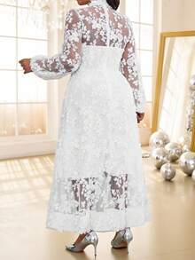 Fleurora Váy dạ hội cỡ lớn (được trang trí cầu kỳ) - trắng - Xem 2