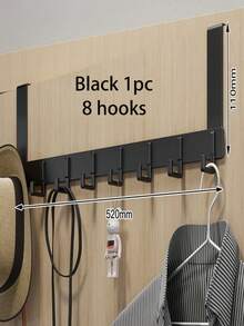 门后衣帽架挂钩，6/7/8钩壁挂式衣帽毛巾架，适用于门后厨房浴室，可悬挂外套、包包、背包、帽子等，门后挂钩毛巾架，适用于浴室、卧室、厨房，可作壁挂相框使用，自粘式壁钩，挂钩，壁钩，浴室，毛巾架，挂钩，壁钩，挂钩，壁钩，门后衣帽架 - 彩色 - 查看 16
