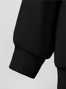 GraphicGems Young Boys Casual Fashionable Comfortable Simple Versatile Creative Funny Cartoon "Italian Brainrot" Printed Basic Crew Neck Sweatshirt, Suitable For Outdoor Sports In Autumn/Winter - Black - View 6