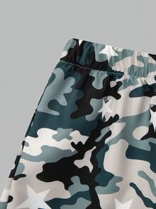 3pcs/Set Camouflage Pattern Sweatshirt Top & Camisole & Drawstring Hem Casual Pants Outfit For Teen Girls, Suitable For Spring/Autumn Daily Wear - Multicolor - View 6