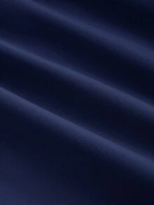 SHEIN MOD 女士皇家蓝短款休闲宽松外套，配腰带，秋季外套，秋装，秋装，度假女装，返校季 - 寶藍色 - 查看 4