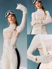 GLOWMODE 滑雪系列 S/M 寒冷征服者 保暖防风防水抓绒内衬触摸屏蓬松滑雪手套户外雪地秋冬日常运动服 - 白色 - 查看 7