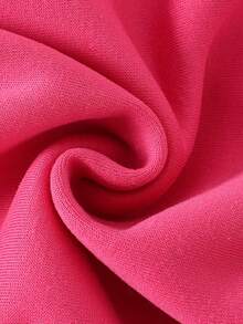 SHEIN 圣诞快乐少女时尚创意可爱圣诞老人圣诞氛围标语印花圆领卫衣，适合圣诞派对 - 玫紅色 - 查看 6