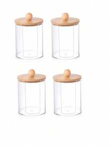 Cleaning Swab Storage Box Transparent Acrylic Material, Suitable For Dresser Storage, Bathroom Storage, Desk Storage, Etc - transparent white - View 10