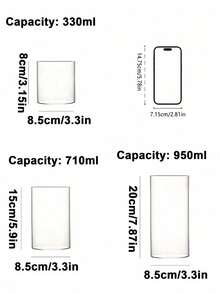 1个落地式玻璃花瓶装饰透明花瓶，适用于客厅，多种尺寸可选，玻璃罐礼品，生日毕业家居装饰 - 無色 - 查看 13