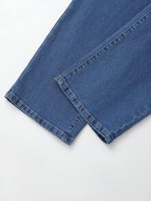 GlowEve Women's Fashion Commuter Long Sleeve Denim Jumpsuit - Blue - View 7