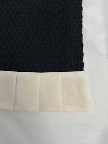 Selianne 女式黑白拼接宽肩带前扣休闲连衣裙 - 彩色 - 查看 7