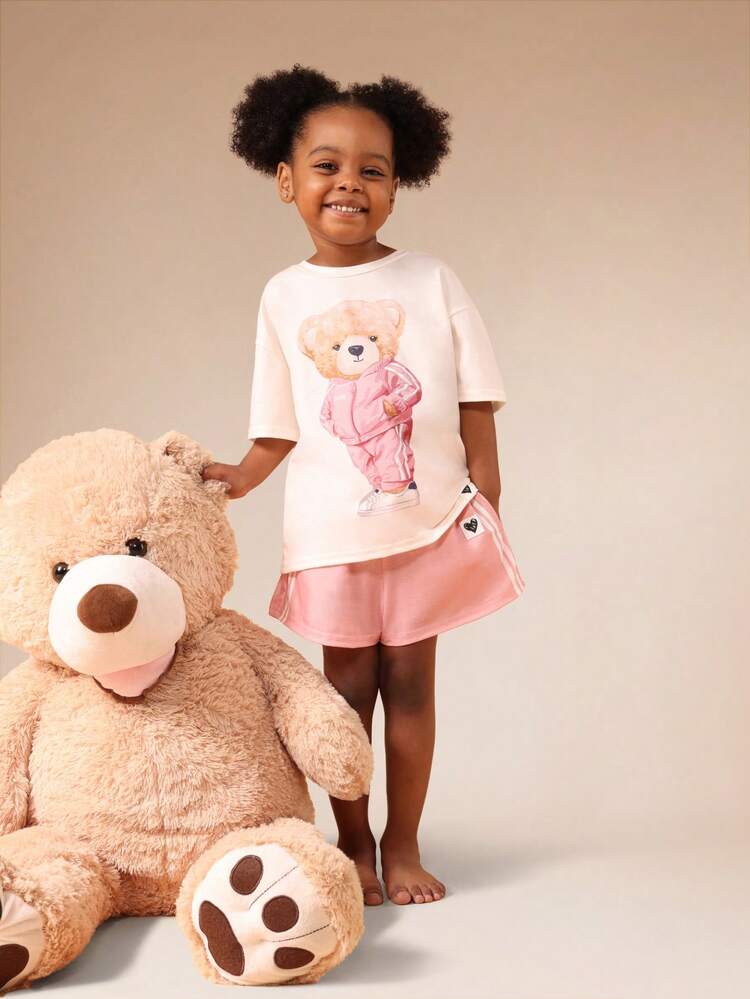 Teddy Bear Print Pajama Set