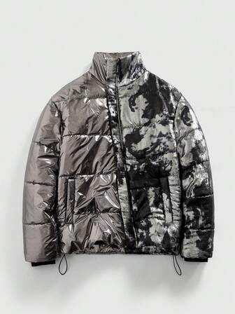 Street Life Men's Avant Fashionable Functional Glossy Patchwork Jacket, Winter