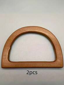 1 Pair High-End Wooden Handbag Handle, Round D-Shape Bamboo Wood Purse Accessory - Multicolor - View 10
