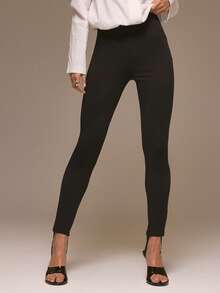 MUSERA Fitted Foot Hook Legging Cool Girl, Streetstyle, Cute, , , Winter - Black - View 2