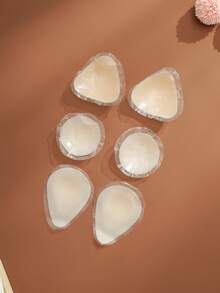 3 Pairs Women Skin-Friendly Silicone Nipple Covers In Different Shapes - Multicolor - View 2