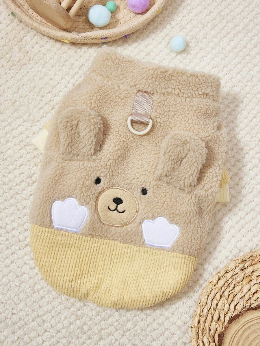 PETSIN Cozy Autumn/Winter Pet Vest – Cute, Breathable, And Easy-To-Wear Outfit For Small Dogs, Cats, And Other Tiny Pets, Great For Everyday Indoor And Outdoor Use - Brown - View 1