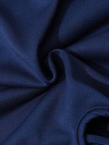 2pcs/Set Pakaian Sekolah Gaya Remaja Perempuan Warna Biru Tua Musim Gugur Kasual untuk Kembali ke Sekolah, Kemeja Kerah 2 in 1 Sweatshirt, Rok Lipit, Dekorasi Pita, Rajutan - Burgundy - View 8