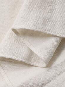 Dazy Plus 大码女式白色长袖衬衫，翻领，半开襟，抽绳下摆，春秋季 - 白色 - 查看 3