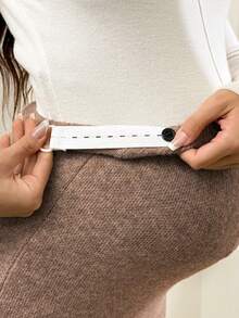 SHEIN Women's Loose Fit Wool Blend Straight Skirt, Maternity Sweater Skirt