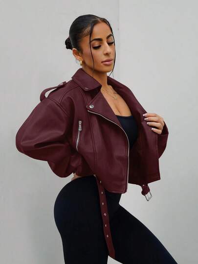 SAYEHFBABY Women's Solid Color Minimalist Casual Long Sleeve Jacket For New Year Clothes Fall Winter Cloth For Women