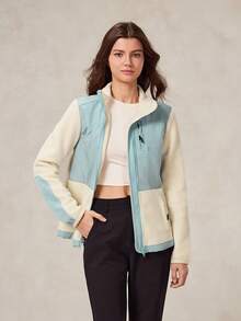 OutZeal Chaqueta de forro polar con cuello alto, bolsillos con cremallera, para mujer, para actividades al aire libre, senderismo, acampada, invierno - Multicolor - Ver 9