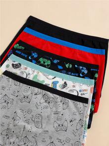 paquete de 5 calzoncillos de algodón cómodos con estampado de videojuegos para niños - Multicolor - Ver 3