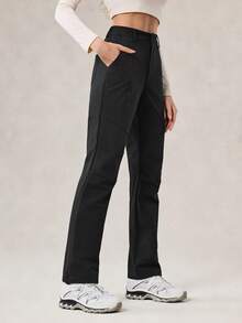 OutZeal 女士无氟防水弹力口袋户外裤，适合徒步露营，秋冬季 - 黑色 - 查看 9