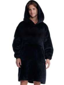 BATA DE DORMIR BATA NEGRA GRANDE PARA INTERIORES WABY DE NOCHE PARA CABALLERO BATA DE MURCIELAGO COMICS - Negro - Ver 3