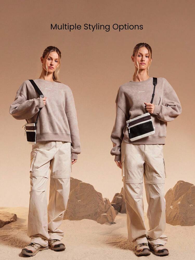 0,5 L Mode découverte Sac à bandoulière/sac de sport étanche avec fermeture éclair, poches en maille, sangles réglables. Idéal pour la randonnée, les voyages et l'usage quotidien