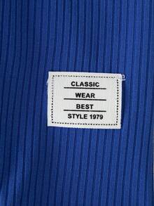 SHEIN 女婴秋季新款两件套，棕色碎花长袖圆领按扣上衣，休闲宽松长裤，复古时尚舒适百搭套装 - 藍色 - 查看 6