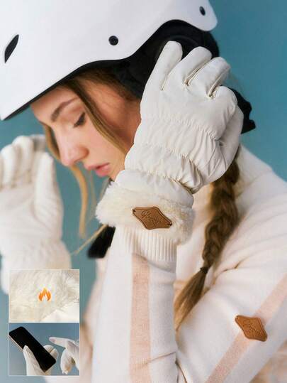 GLOWMODE 滑雪系列 S/M 寒冷征服者 保暖防风防水抓绒内衬触摸屏蓬松滑雪手套户外雪地秋冬日常运动服