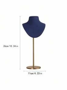 1 pièce Support de présentation de collier en métal, buste réglable, vitrine à bijoux, base en velours pour comptoir, décoration de magasin de détail moderne, ornement robuste pour exposition - Multicolore - Voir 13