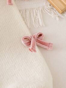 Genkimix Kids 春秋新款甜美蝴蝶装饰V领长袖开衫+手工褶皱丝绒迷你裙两件套，女童