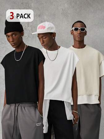 Manfinity RebelGame Suéter de cuello redondo oversize para hombre