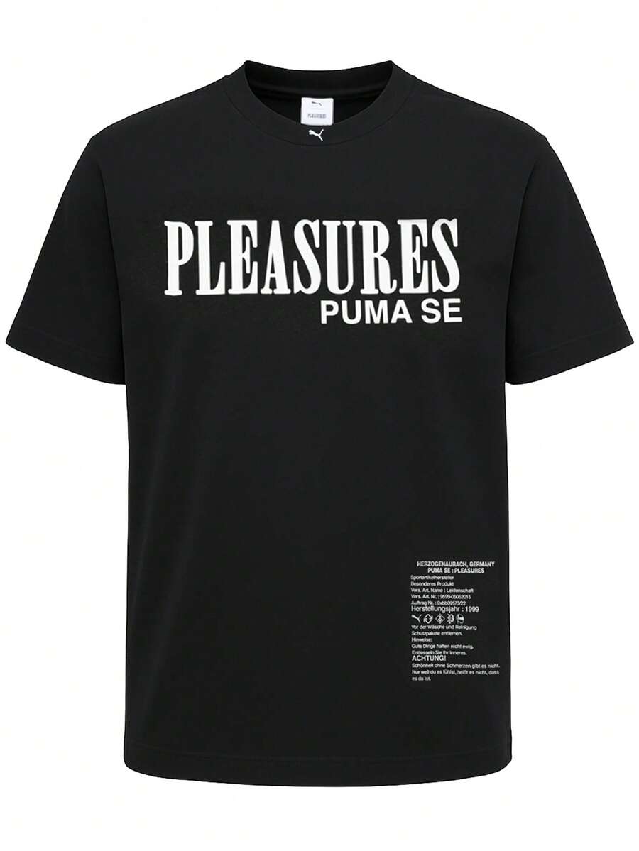 Puma X Pleasures Men T-Shirt Black - Black - View 1