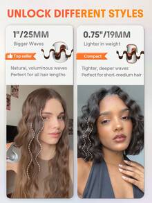 SHEGLAM HAIR تمويج الشعر من بيتش بيب، تمويج الشعر الأيوني، مكواة تمويج الشعر، 2 أسطوانية لتجعيد الشعر مع مقاومة للحرق، 50 مليون أيون وتموج سريع 10 دقائق، مؤقت ذكي ودرجات حرارة قابلة للتعديل، أداة شعر سهلة الاستخدام للنساء - قابس المملكة المتحدة تخرُّج عيد ميلاد هدية عطلة شتاء لون القرنفل الاهتزاز ماكياج حزب شاطئ يسافر التخييم مدرسة حرم الجامعة المهرجانات وَردَة حاضر بنت سحر أفضل عيد الحب يوم المرأة أحب نفسك - فضي - مشاهدة 4