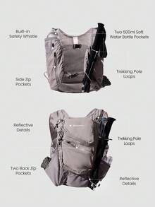 GLOWMODE 跑步背包，户外休闲运动背包 - 灰色 - 查看 5