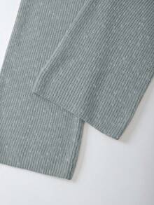 SHEIN Franclia 2pcs/Set Women Casual Loose Solid Color High Neck Sweater, Elegant & Versatile, Autumn/Winter