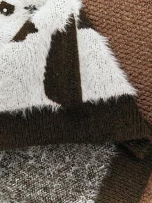 Anewsta Elegante Suéter de Gola Redonda Plus Size de Cashmere Macio e de Alta Qualidade com Enfeites de Strass, Verde, Plus Size