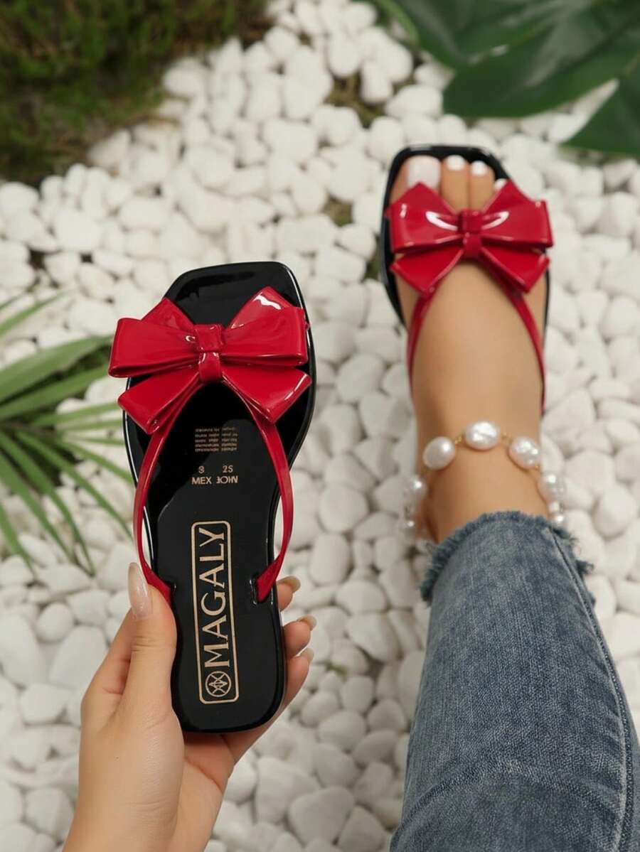 Women Flat Sandals - Red - View 1