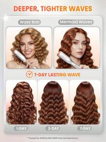 SHEGLAM HAIR Beach Babe Hair Waver,Ionic Hair Waver,Waver Curling Iron,2 Barrel Hair Crimper With Anti-Scald,50 Million Ions & 10 Min Quick Wave,Smart Timer & Adjustable Temps,Easy To Use Hair Tool For Women - EU Plug Graduation Birthday Gift Holiday Winter Pink Vibe Makeup Party Beach Travel Camping School Campus Festivals Rose Present Girl Charm Best Valentine's Day Women's Day Love Yourself - Silver - View 8