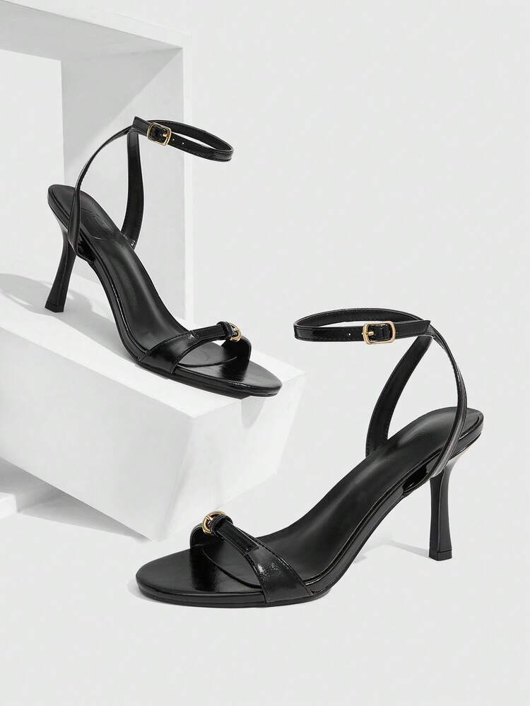 CUCCOO SZL Women's Buckle Design Fashion Daily Wear High Heel Sandals