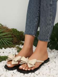 Women Flat Sandals - Beige - View 3
