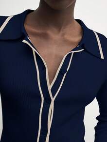 BizChic 2025秋冬新款条纹长袖休闲开衫，时尚优雅，适合都市通勤、日常百搭、浪漫90年代风格，也适合圣诞节、新年、感恩节、派对、海滩、毕业典礼、时尚、假日等场合，也适合婚礼宾客、主人、约会、聚会、音乐会、早午餐、机场等多种场合。 - 藏蓝色 - 查看 8