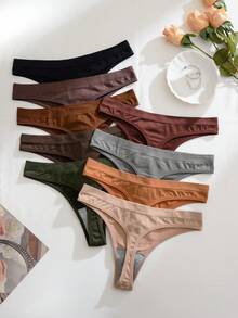 9件套舒适无痕丁字裤，休闲系列 - 彩色 - 查看 2