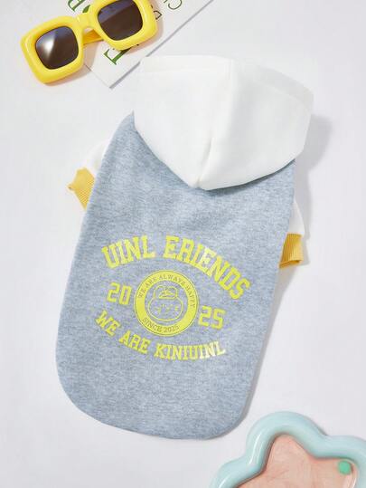 PETSIN Moletom com capuz de veludo para animais de estimação de Natal tudo em um – Colete de lã macia para outono/inverno com fivela de arnês de tração, design festivo de Papai Noel para cães pequenos, gatos e filhotes, perfeito para relaxamento em ambientes internos e passeios de férias ao ar livre